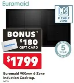 Harvey Norman Euromaid 900mm 6-Zone Induction Cooktop offer