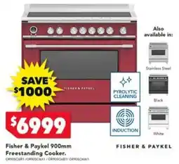 Fisher & Paykel 900mm Freestanding Cooker