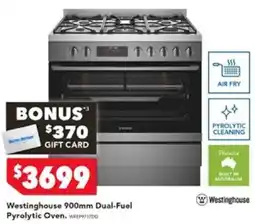 Harvey Norman Westinghouse 900mm Dual-Fuel Pyrolytic Oven offer