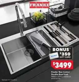 Harvey Norman Franke 'Box Centre' Double-Bowl Sink offer
