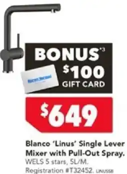 Harvey Norman Blanco 'Linus' Single Lever Mixer with Pull-Out Spray offer