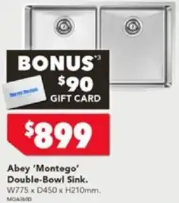 Harvey Norman Abey 'Montego' Double-Bowl Sink offer