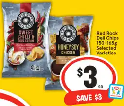IGA Red Rock Deli Chips 150-165g offer