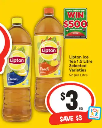 IGA Lipton Ice Tea 1.5 Litre offer