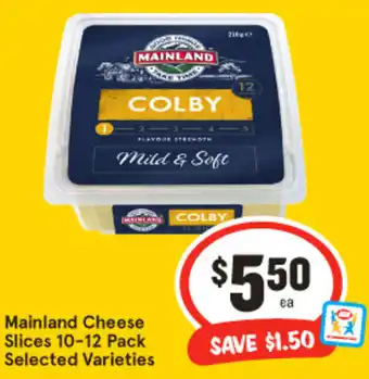 IGA Mainland Cheese Slices 10-12 Pack offer