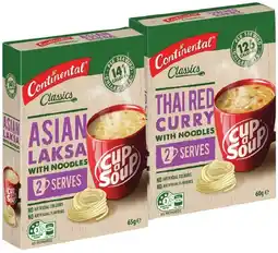 IGA Continental Cup A Soup 2 Serve Selected Varieties offer