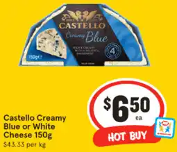 IGA Castello Creamy Blue or White Cheese 150g offer