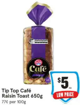 IGA Tip Top Café Raisin Toast 650g offer