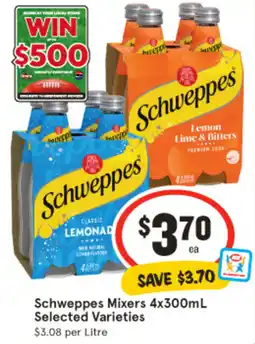 IGA Schweppes Mixers 4x300mL offer
