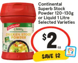 IGA Continental Superb Stock Powder 120-130g or Liquid 1 Litre offer