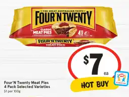 IGA Four 'N Twenty Meat Pies 4 Pack offer