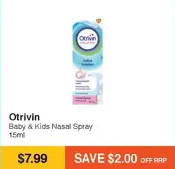 Chempro Otrivin Baby & Kids Nasal Spray 15ml offer