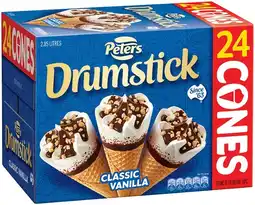 IGA Peters Drumstick Classic Vanilla, Variety Pack or Summer Faves 24 Pack offer