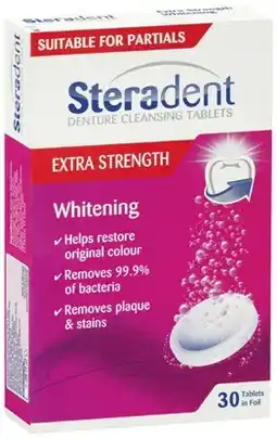 Steradent Extra Strength Denture Cleansing Tablets 30 Pack