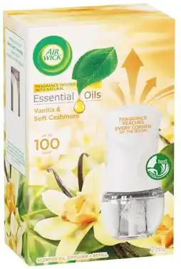 IGA Air Wick Essential Oils Diffuser+Refill 19‑21mL Selected Varieties offer