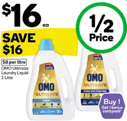 Woolworths OMO Ultimate Laundry Liquid 2 Litre offer