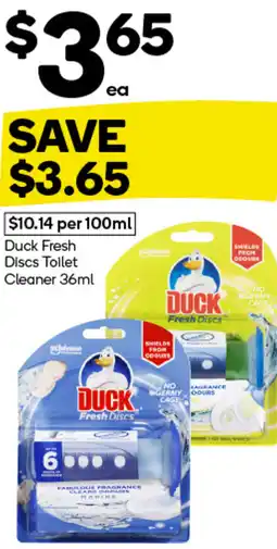 Woolworths Duck Fresh Discs Toilet Cleaner 36ml offer