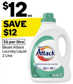 Woolworths Biozet Attack Laundry Liquid 2 Litre offer