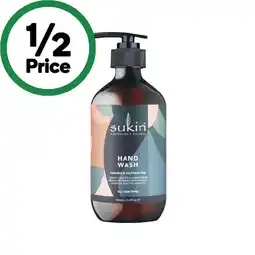 Woolworths Sukin Hand Wash Pump 500ml offer