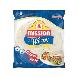 Woolworths Mission Wrap Varieties 425-567g Pk 8 offer
