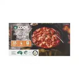Woolworths Woolworths COOK Slow Cooked Italian Style Chicken Casserole 700g with RSPCA approved Chicken offer
