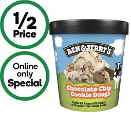 Woolworths Ben & Jerry's Ice Cream Tub 427-465ml – From the Freezer offer