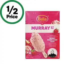 Woolworths Bulla Murray St Ice Creamery Sticks 400ml Pk 4 – From the Freezer offer