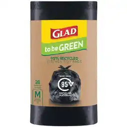 Woolworths Glad To Be Green 95% Recycled Kitchen Tidy Bags Pk 22-34 offer