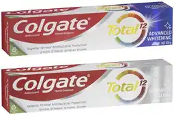 Coles Colgate Total Advanced Toothpaste 200g offer
