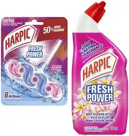 Coles Harpic Fresh Power Liquid 700mL or In The Bowl Toilet Cleaner 39g offer
