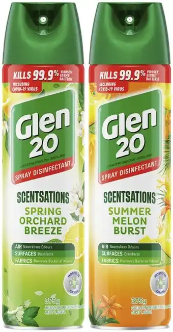 Coles Glen 20 Scentsations Disinfectant Spray 375g offer