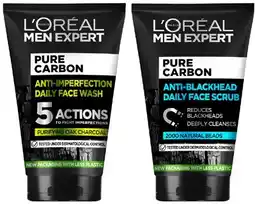 L'Oréal Men Expert Pure Carbon Face Wash or Scrub 100mL