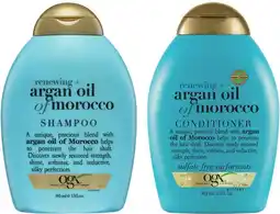 Coles Ogx Argan Oil of Morocco Shampoo or Conditioner 385mL offer
