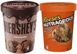 Coles Hershey's or Reese's Ice Cream Tub 1 Litre offer