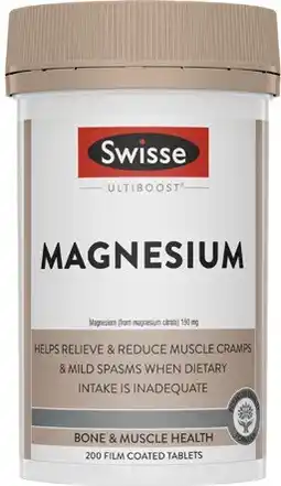 Coles Swisse Ultiboost Magnesium Tablets 200 Pack^ offer