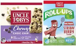 Coles Uncle Tobys Muesli Bars 185g or Roll Ups 94g offer