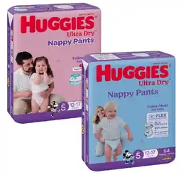 Coles Huggies Ultra Dry Jumbo Nappy Pants 48 Pack-62 Pack offer