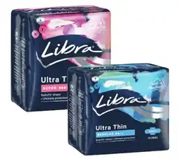 Coles Libra Ultra Thin Pads with Wings Regular 14 Pack or Super 12 Pack offer