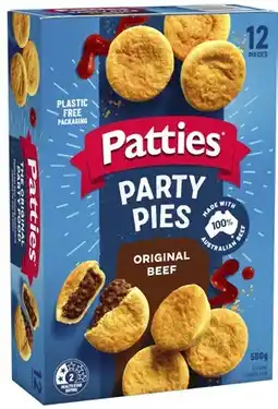 Coles Patties Party Meat Pies 12 Pack 560g offer