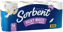 Coles Sorbent 3-Ply Silky White Toilet Tissue 16 Pack offer