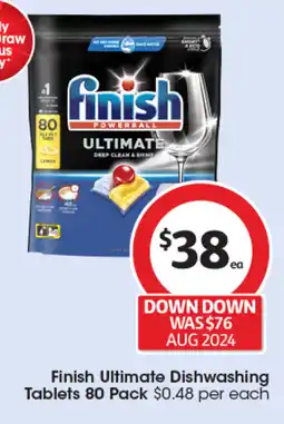Coles Finish Ultimate Dishwashing Tablets 80 Pack offer