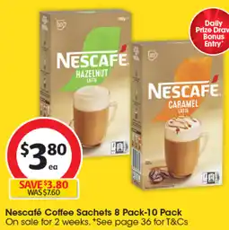 Coles Nescafé Coffee Sachets 8 Pack-10 Pack offer
