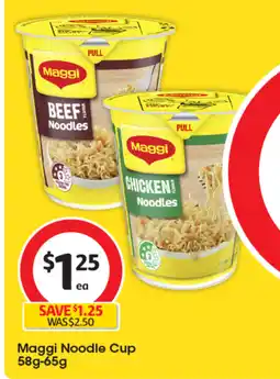 Coles Maggi Noodle Cup 58g-65g offer
