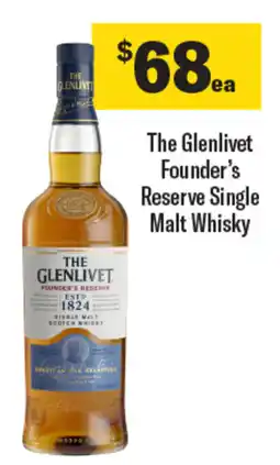 Coles The Glenlivet Founder's Reserve Single Malt Whisky offer