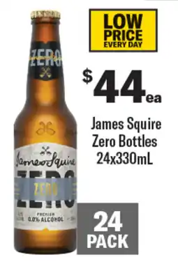 Coles James Squire Zero Bottles 24x330mL offer