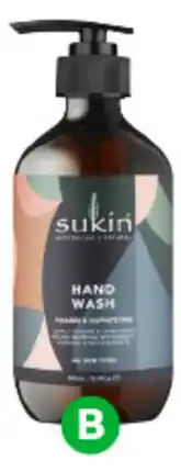 Woolworths Sukin Hand Wash Pump 500ml offer