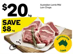 Woolworths Australian Lamb Mid Loin Chops offer