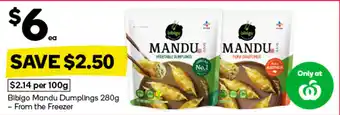 Woolworths Bibigo Mandu Dumplings 280g offer