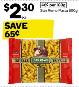Woolworths San Remo Pasta 500g offer