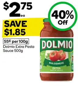 Woolworths Dolmio Extra Pasta Sauce 500g offer